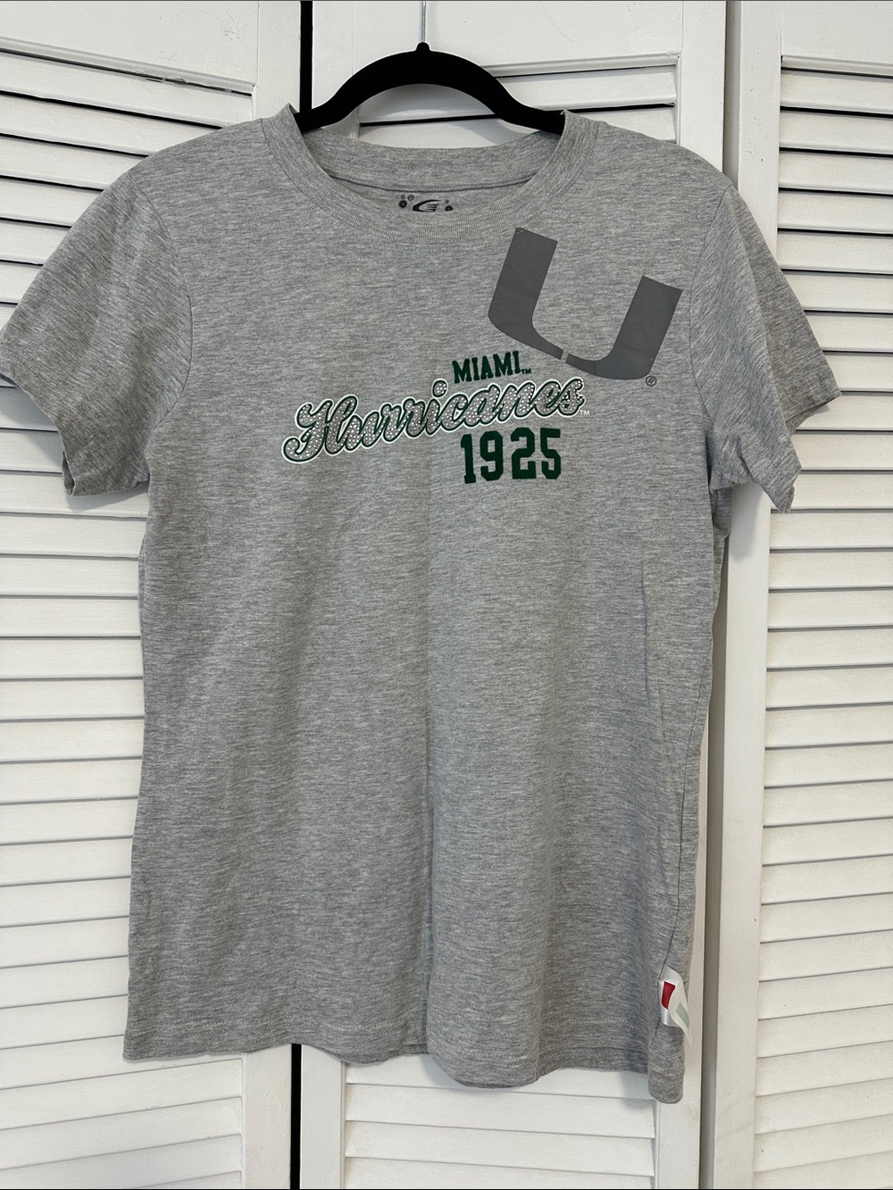 Miami Hurricanes Gray Graphic Short Sleeve Tee